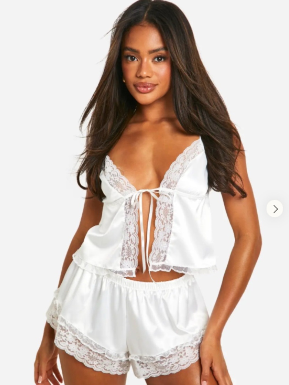 Pretty Little Thing | Bridal Lace Trim Cami & Short Set - SMALL/SIZE 4 (NWT)